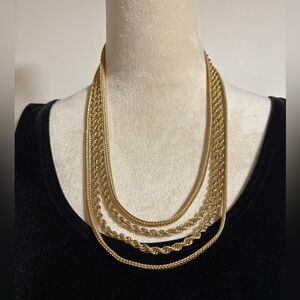Vtg Monet 4 Strand Necklace